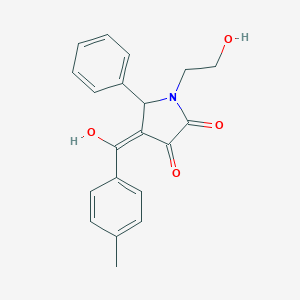 molecular formula C20H19NO4 B367194 3-hydroxy-1-(2-hydroxyethyl)-4-(4-methylbenzoyl)-5-phenyl-1,5-dihydro-2H-pyrrol-2-one CAS No. 371926-93-1