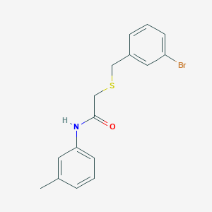 2-[(3-bromobenzyl)thio]-N-(3-methylphenyl)acetamide