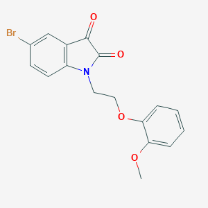 molecular formula C17H14BrNO4 B367196 5-Brom-1-(2-(2-Methoxyphenoxy)ethyl)indolin-2,3-dion CAS No. 708994-64-3