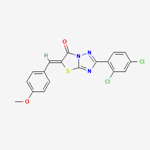 molecular formula C18H11Cl2N3O2S B3671968 2-(2,4-dichlorophenyl)-5-(4-methoxybenzylidene)[1,3]thiazolo[3,2-b][1,2,4]triazol-6(5H)-one 