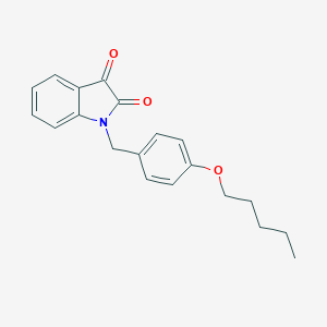 molecular formula C20H21NO3 B367197 1-[(4-Pentoxyphenyl)methyl]indole-2,3-dione CAS No. 708285-41-0