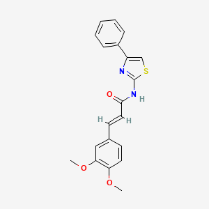 3-(3,4-dimethoxyphenyl)-N-(4-phenyl-1,3-thiazol-2-yl)acrylamide