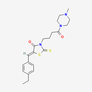 5-(4-ethylbenzylidene)-3-[4-(4-methyl-1-piperazinyl)-4-oxobutyl]-2-thioxo-1,3-thiazolidin-4-one