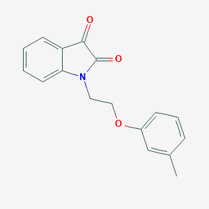 molecular formula C17H15NO3 B367200 1-[2-(3-Methylphenoxy)ethyl]indole-2,3-dione CAS No. 797780-68-8