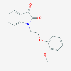 molecular formula C17H15NO4 B367201 1-[2-(2-Methoxyphenoxy)ethyl]indole-2,3-dione CAS No. 708990-88-9