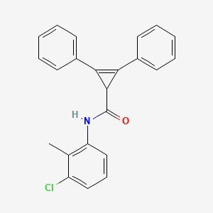 molecular formula C23H18ClNO B3672011 N-(3-chloro-2-methylphenyl)-2,3-diphenyl-2-cyclopropene-1-carboxamide 