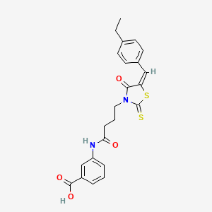 3-({4-[5-(4-ethylbenzylidene)-4-oxo-2-thioxo-1,3-thiazolidin-3-yl]butanoyl}amino)benzoic acid