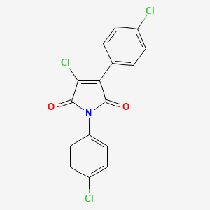 molecular formula C16H8Cl3NO2 B3672053 3-chloro-1,4-bis(4-chlorophenyl)-1H-pyrrole-2,5-dione 