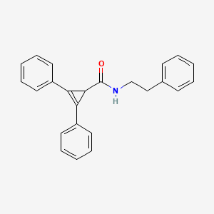 molecular formula C24H21NO B3672054 2,3-diphenyl-N-(2-phenylethyl)-2-cyclopropene-1-carboxamide 