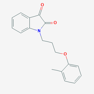 molecular formula C18H17NO3 B367206 1-[3-(2-Methylphenoxy)propyl]indole-2,3-dione CAS No. 797780-74-6