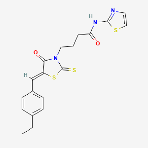 4-[5-(4-ethylbenzylidene)-4-oxo-2-thioxo-1,3-thiazolidin-3-yl]-N-1,3-thiazol-2-ylbutanamide