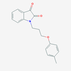 molecular formula C18H17NO3 B367207 1-[3-(4-Methylphenoxy)propyl]indole-2,3-dione CAS No. 797780-75-7