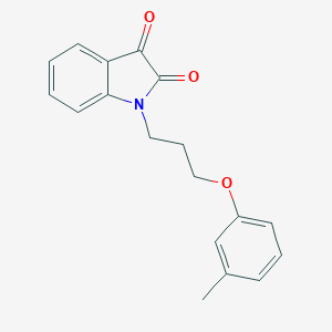 molecular formula C18H17NO3 B367208 1-[3-(3-Methylphenoxy)propyl]indole-2,3-dione CAS No. 842957-31-7