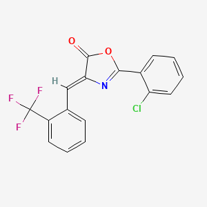 2-(2-chlorophenyl)-4-[2-(trifluoromethyl)benzylidene]-1,3-oxazol-5(4H)-one