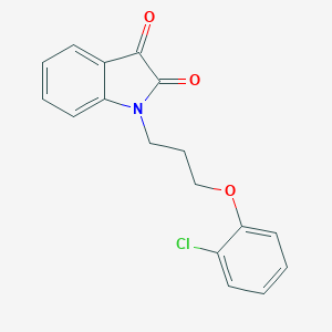 molecular formula C17H14ClNO3 B367210 1-[3-(2-Chlorophenoxy)propyl]indole-2,3-dione CAS No. 842957-36-2