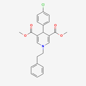 dimethyl 4-(4-chlorophenyl)-1-(2-phenylethyl)-1,4-dihydro-3,5-pyridinedicarboxylate