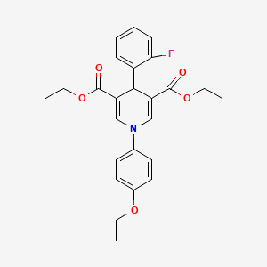 diethyl 1-(4-ethoxyphenyl)-4-(2-fluorophenyl)-1,4-dihydro-3,5-pyridinedicarboxylate