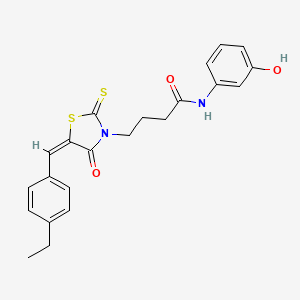 4-[5-(4-ethylbenzylidene)-4-oxo-2-thioxo-1,3-thiazolidin-3-yl]-N-(3-hydroxyphenyl)butanamide