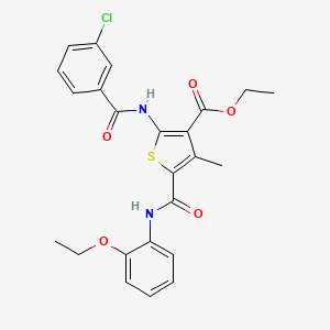 ethyl 2-[(3-chlorobenzoyl)amino]-5-{[(2-ethoxyphenyl)amino]carbonyl}-4-methyl-3-thiophenecarboxylate