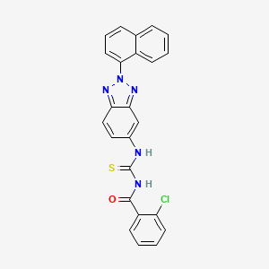 2-chloro-N-({[2-(1-naphthyl)-2H-1,2,3-benzotriazol-5-yl]amino}carbonothioyl)benzamide