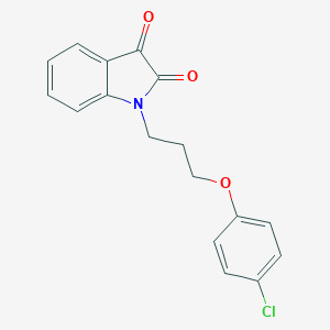 molecular formula C17H14ClNO3 B367217 1-[3-(4-Chlorophenoxy)propyl]indole-2,3-dione CAS No. 842957-41-9