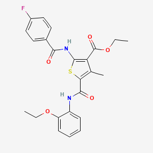 ethyl 5-{[(2-ethoxyphenyl)amino]carbonyl}-2-[(4-fluorobenzoyl)amino]-4-methyl-3-thiophenecarboxylate