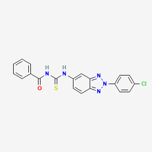 molecular formula C20H14ClN5OS B3672208 N-({[2-(4-chlorophenyl)-2H-1,2,3-benzotriazol-5-yl]amino}carbonothioyl)benzamide 