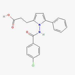 3-{1-[(4-chlorobenzoyl)amino]-5-phenyl-1H-pyrrol-2-yl}propanoic acid