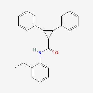 molecular formula C24H21NO B3672213 N-(2-ethylphenyl)-2,3-diphenyl-2-cyclopropene-1-carboxamide 