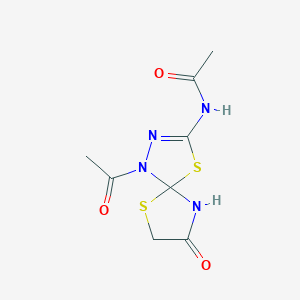 molecular formula C8H10N4O3S2 B367223 N-(1-acetyl-8-oxo-4,6-dithia-1,2,9-triazaspiro[4.4]non-2-en-3-yl)acetamide CAS No. 727676-49-5