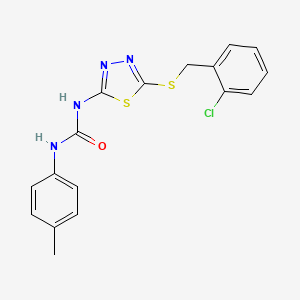 N-{5-[(2-chlorobenzyl)thio]-1,3,4-thiadiazol-2-yl}-N'-(4-methylphenyl)urea