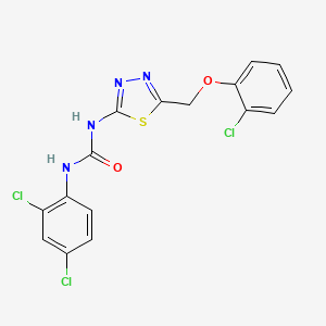 N-{5-[(2-chlorophenoxy)methyl]-1,3,4-thiadiazol-2-yl}-N'-(2,4-dichlorophenyl)urea