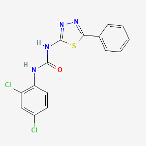 molecular formula C15H10Cl2N4OS B3672263 1-(2,4-Dichlorophenyl)-3-(5-phenyl-1,3,4-thiadiazol-2-yl)urea 