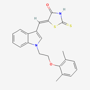 5-({1-[2-(2,6-dimethylphenoxy)ethyl]-1H-indol-3-yl}methylene)-2-thioxo-1,3-thiazolidin-4-one