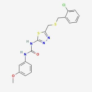 1-(5-{[(2-Chlorobenzyl)sulfanyl]methyl}-1,3,4-thiadiazol-2-yl)-3-(3-methoxyphenyl)urea