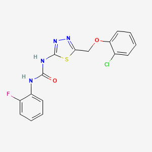 1-{5-[(2-Chlorophenoxy)methyl]-1,3,4-thiadiazol-2-yl}-3-(2-fluorophenyl)urea