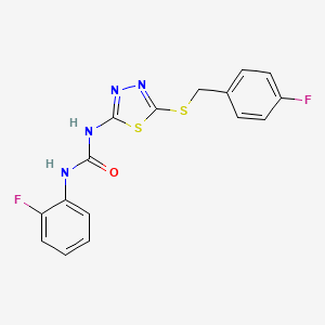 1-{5-[(4-Fluorobenzyl)sulfanyl]-1,3,4-thiadiazol-2-yl}-3-(2-fluorophenyl)urea