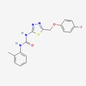 N-{5-[(4-fluorophenoxy)methyl]-1,3,4-thiadiazol-2-yl}-N'-(2-methylphenyl)urea