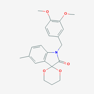 1'-[(3,4-Dimethoxyphenyl)methyl]-5'-methylspiro[1,3-dioxane-2,3'-indole]-2'-one