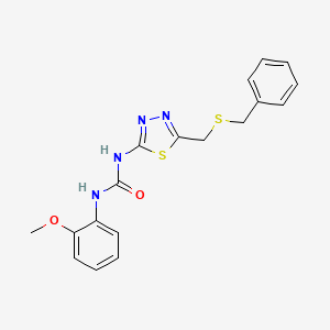 N-{5-[(benzylthio)methyl]-1,3,4-thiadiazol-2-yl}-N'-(2-methoxyphenyl)urea