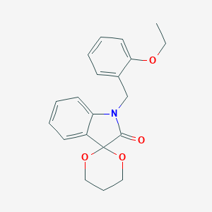 molecular formula C20H21NO4 B367241 1'-(2-Etoxi-bencil)-1',2'-dihidrospiro([1,3]dioxano-2,3'-indol)-2'-ona CAS No. 853751-50-5