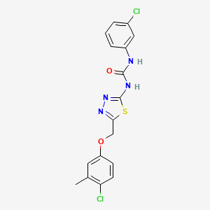 N-{5-[(4-chloro-3-methylphenoxy)methyl]-1,3,4-thiadiazol-2-yl}-N'-(3-chlorophenyl)urea