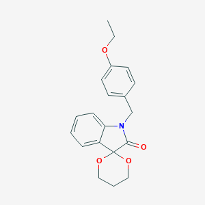 molecular formula C20H21NO4 B367243 1'-[(4-Ethoxyphenyl)methyl]spiro[1,3-dioxane-2,3'-indole]-2'-one CAS No. 878694-94-1