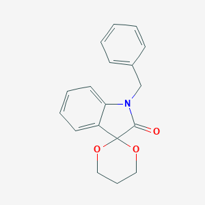 molecular formula C18H17NO3 B367244 1'-Benzyl-1',2'-dihydrospiro([1,3]dioxane-2,3'-indole)-2'-one CAS No. 853751-48-1