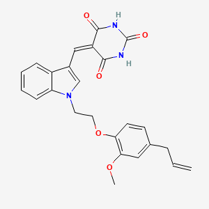 5-({1-[2-(4-allyl-2-methoxyphenoxy)ethyl]-1H-indol-3-yl}methylene)-2,4,6(1H,3H,5H)-pyrimidinetrione