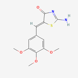 molecular formula C13H14N2O4S B3672473 2-imino-5-(3,4,5-trimethoxybenzylidene)-1,3-thiazolidin-4-one 