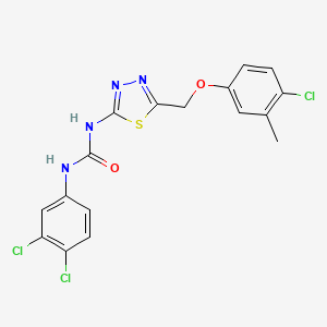 N-{5-[(4-chloro-3-methylphenoxy)methyl]-1,3,4-thiadiazol-2-yl}-N'-(3,4-dichlorophenyl)urea