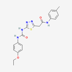 2-[5-({[(4-ethoxyphenyl)amino]carbonyl}amino)-1,3,4-thiadiazol-2-yl]-N-(4-methylphenyl)acetamide