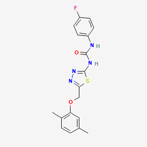 N-{5-[(2,5-dimethylphenoxy)methyl]-1,3,4-thiadiazol-2-yl}-N'-(4-fluorophenyl)urea