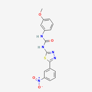 molecular formula C16H13N5O4S B3672525 N-(3-methoxyphenyl)-N'-[5-(3-nitrophenyl)-1,3,4-thiadiazol-2-yl]urea 